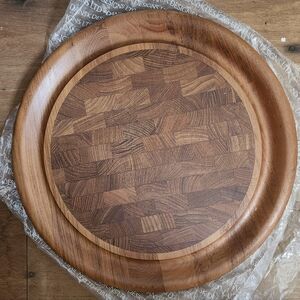 Dansk 16' Siamese Teak Circular Wooden Board NWOT